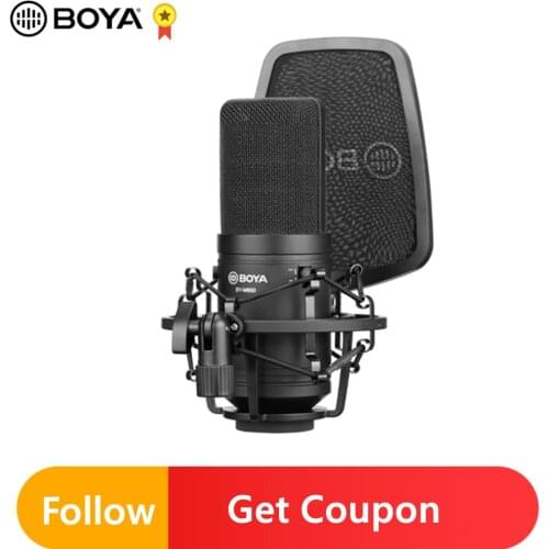 BOYA BY-M800 Cardioid Condenser Microphone for Vocal General Instrument Capturing Project and Professional Studio Environments