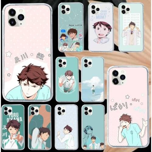 Anime Krajews Oikawa Tooru Haikyuu Phone Case for iPhone 11 12 pro XS MAX 8 7 6 6S Plus X 5S SE 2020 XR Luxury funda coque