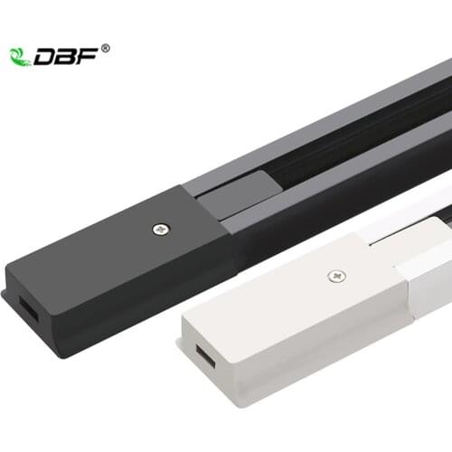 [DBF]2pcs/lot 0.5m Black/White Aluminum Track Rail Straight L Cross Connector Jointer for 2 Wire Track Light LED Spotlight Rails