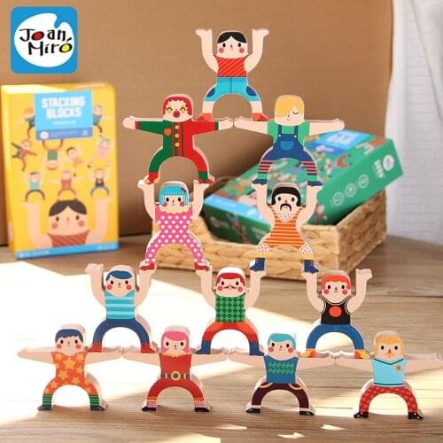 Kids Wooden Toys Balance Stacking Games Building Blocks Toddlers Educational Toys for Preschool Children Boys Girls Toys Gift