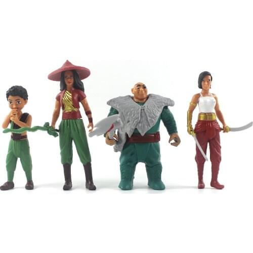 Disney Movie Raya and The Last Dragon Toys Princess Raya Model Action Figure Dolls Pvc Toys for Boys Girls Kids Birthday Gift
