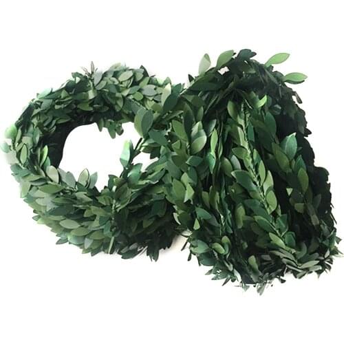 7.5m Willow Green Leaf Vine Simulation Rattan Wreath Green Leaf Laying Vines Leaves Vine Fake Vines Rattan Wedding Decor