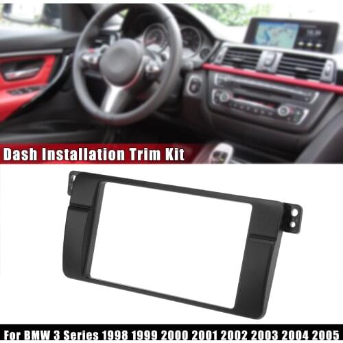 X Autohaux 7.05"x4.17" Auto Dash Installation Trim Kit Black for BMW 3 Series 1998-2005