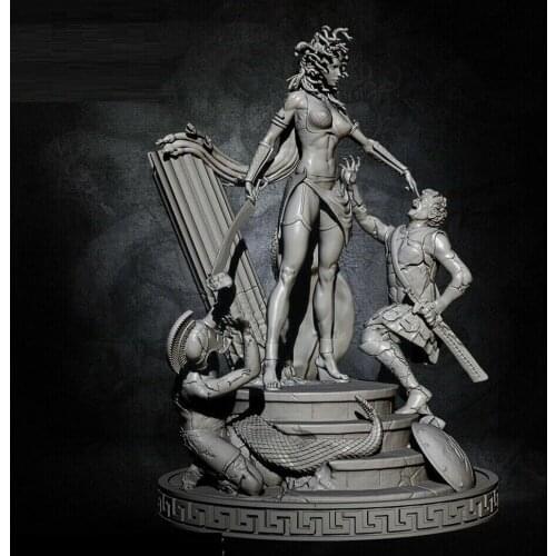 1:32 Scale Resin Figure Unpainted Model Kit Figure Queen Medusa Collect Unassambled Unpainted X8L4
