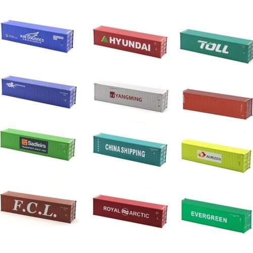 Container Model Toy Construction Train Multi-color Miniature Simulation Container 40 Feet Sand Table Landscape Diorama