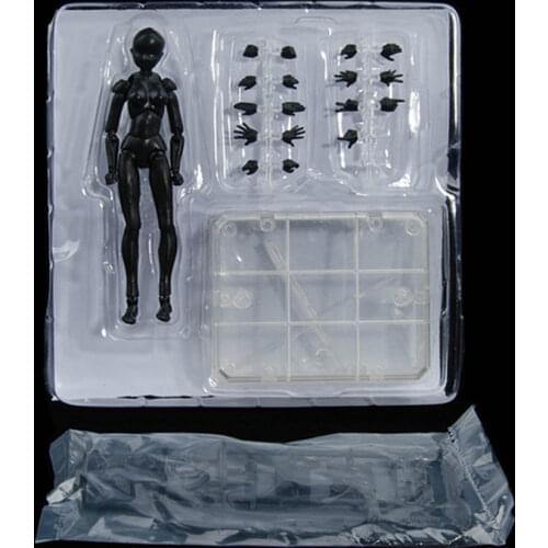 Mens and womens body gray black skin color band weapon movable hand model painting hand model