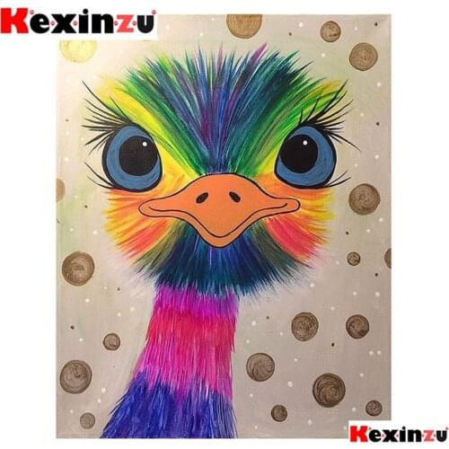 Kexinzu 5d diy Diamond Painting kit Animal Cute ostrich Cross stitch Diamond Embroidery 3d DIY 5D Diamond Mosaic decoration gift