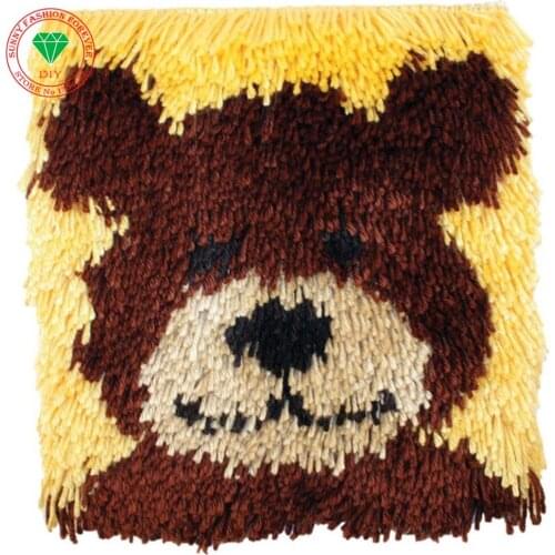 Rug crochet embroidery pillow Rug kits carpet cushion embroidery cushion pillowcase stitch mat home carpet latch hook rug kits