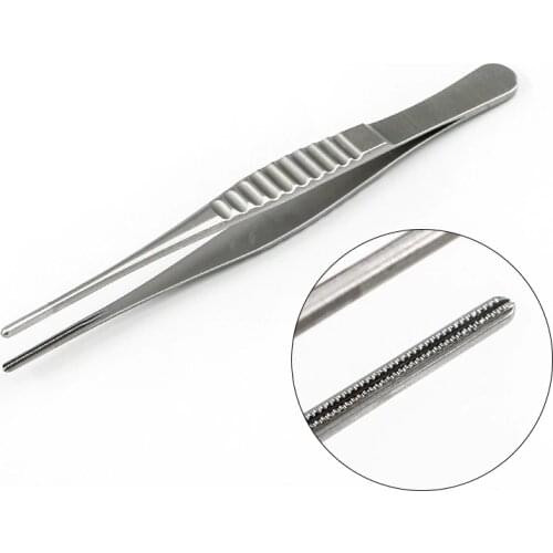 Non-invasive forceps plastic and beauty instruments concave and convex teeth external surgical tools plastic forceps 14/16 cm