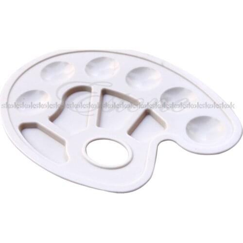 New Acrylic Mixing Paint Draw Nail Art Watercolor Plastic Palette Tray 1 piece JUL26 dropship