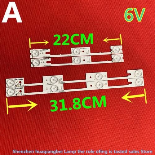 100PCS NEW for Konka KDL32MT626U(50PCS*4LED +50PCS*3LED) 35019055 35019056 light bar 32 inch backlight lamp LED strip 1LED=6v