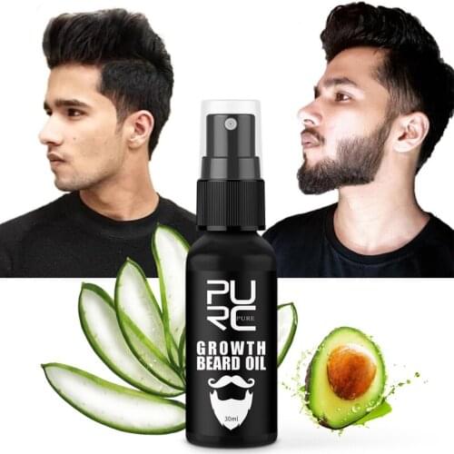 Thicker Beard Oil Spray Organic Hair Growth Oil Enhancer Fuller Dense Hair Extension Re-growth Essence Hair Loss Product 30ml