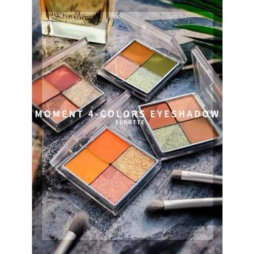 4 Colors Glitter Eyeshadow Makeup Palette Matte Eye Shadow Palette Portable Shimmer and Shine Diamond Eyeshadow Powder