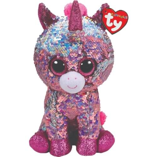 Ty Sequins Flippables 6" 15cm Sparkle The Unicorn Plush Regular Big-eyed Stuffed Animal Collection Doll Toy