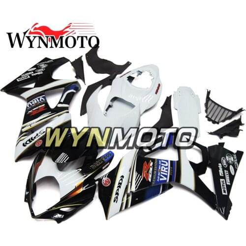 Complete Fairings Kit For GSXR1000 2007-2008 07 08 K7 ABS Plastics Bodywork Cowlings Fairings Black White New Kit Frames Covers