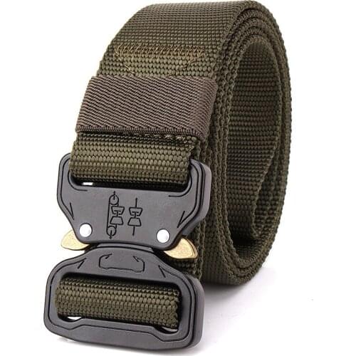 SWAT Combat Military Equipment Tactical Belt Men 1000D Nylon Metal Buckle Knock Off Belts US Army Soldier Carry Waist Belt 3.8cm