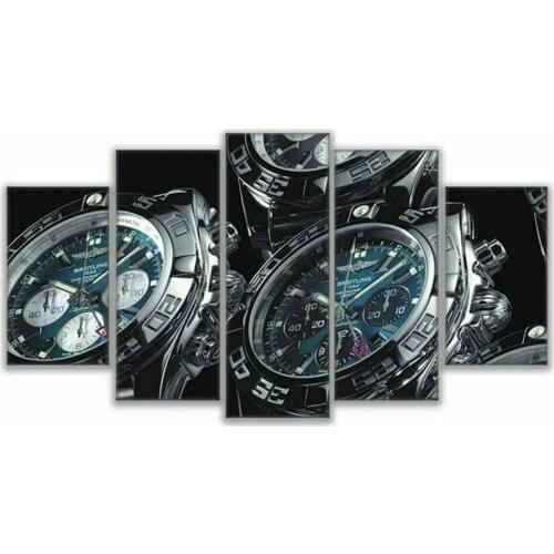 Luxury Sport Watches 5 Pieces 5 Pcs Canvas Pictures Print Wall Art Canvas Paintings Wall Decor for Living Room No Framed