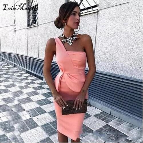 Sexy One Shoulder Short Prom Dresses 2021 Plus Size Ruffled Party Gowns Cheap Plus Size Rochii Vestido de festa