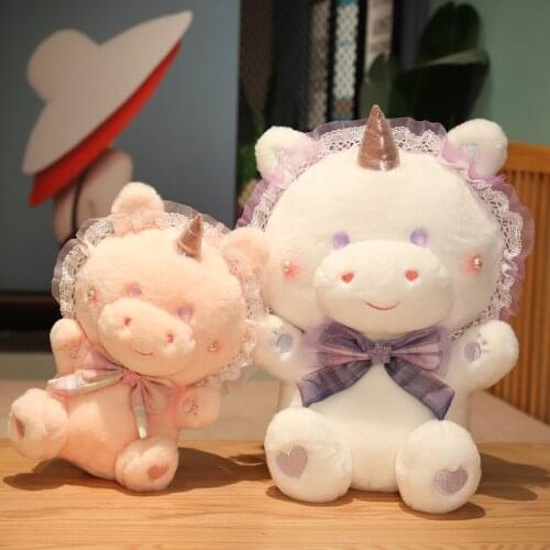 23/30/40CM Cute Unicorn Plush Toys Lolita Unicorn Stuffed &Plush Animal Baby Toys Doll Baby Accompany Sleep Toy Gifts For Kids