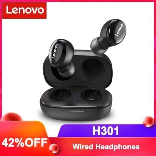 Original Lenovo H301 TWS Wireless Bluetooth 5.0 Earphones sports waterproof Noice reduction headphones for smartphone
