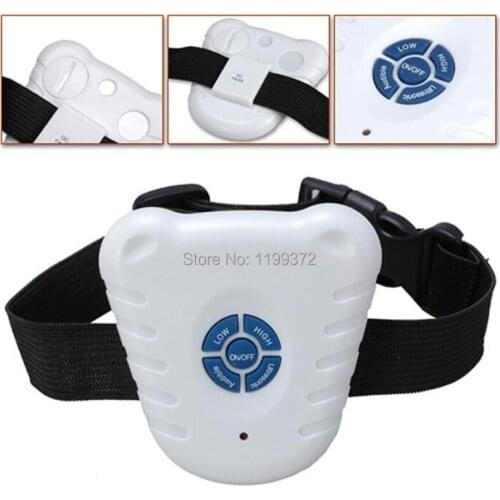 200pcs New Ultrasonic Bark Stop Collar Anti Barking Dog Anti-Bark Adjustable Pet Barking Control Collar Dog Training
