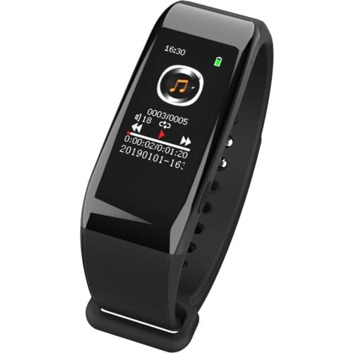 In Style Sport Watch Bracelet Bluetooth Music Playback Clock Display Voice Recorder Pen