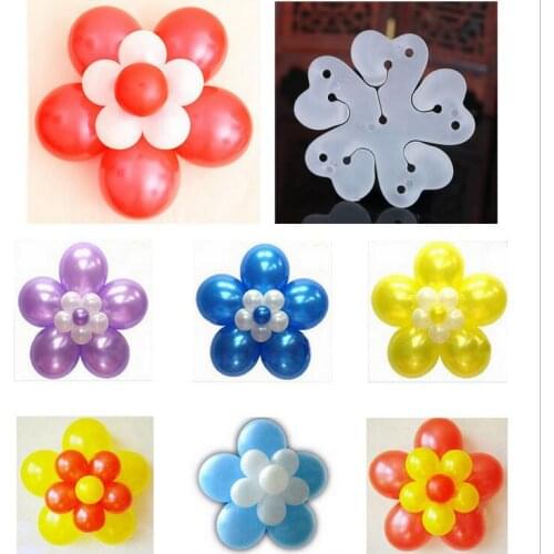 10pcs/lot Flower Balloons Accessories Plum Clip Practical Birthday Wedding Party Plastic Globos Balloon