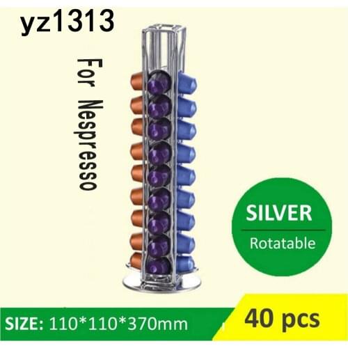 Coffee Storage Nespresso Rotatable Coffee Capsule Shelf Capsule Storage Shelf Storage Shelf Display Stand Stainless Steel