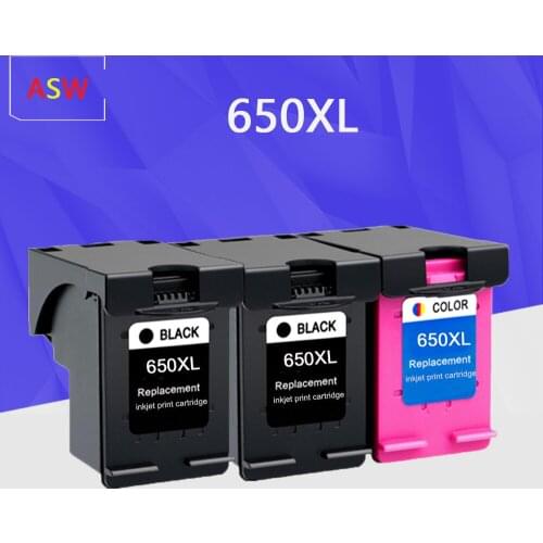 AWS Re-Manufactured 650XL Ink Cartridge Replacement for HP 650 HP650 XL for Deskjet 1015 1515 2515 2545 2645 3515 4645 Printer