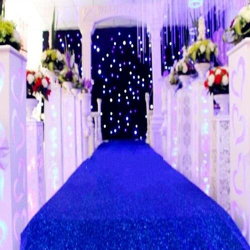 0.8m/1m/1.2m/1.4m Wide X 10 M Dark Blue Pearlescent Aisle Runner Wedding Decoration Carpet T Station DIY Supplies