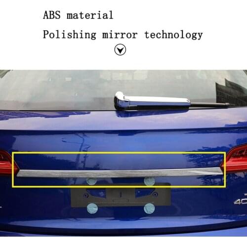 1 Pcs Car ABS Rear Trunk Tailgate Molding Trim Silver Door Tail Strip Protection Exteriol Accessories Fit For Audi Q5 2017-2020