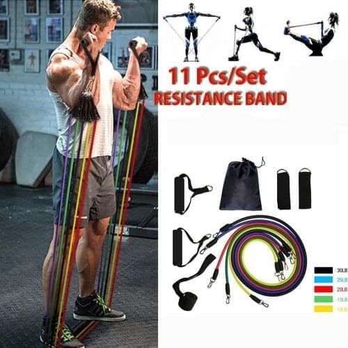 Pull Rope Fitness Exercises Resistance Bands Latex Excerciser Body Training Rope Portable Pull Rope Fitness Strength Training