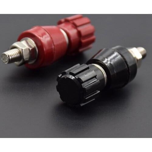 2pcs/1pair red black 5MM Copper Posts Terminal Blocks Power Supply Terminals Welding Machine Inverter Post Connector JS107