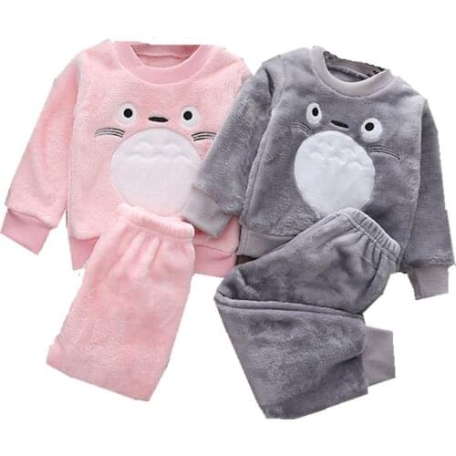2022 Autumn Baby Boys Clothes Set Infant Clothing Winter Flannel pajamas Baby Warm sleepwear Suit Homewear Sweater+Pants 2pcs