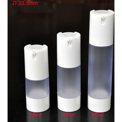 30ml frosted airless vacuum pump lotion bottle w white pump Refillable Bottles CONTAINER FOR COSMETIC