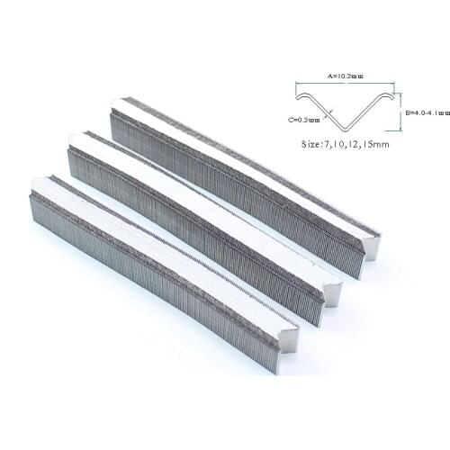 3872PCS Pneumatic Nailing Gun Nails V Nails for V1015 Pneumatic Nailer for Ordinary Wood Use 7MM/8MM/10MM/12MM/15MM