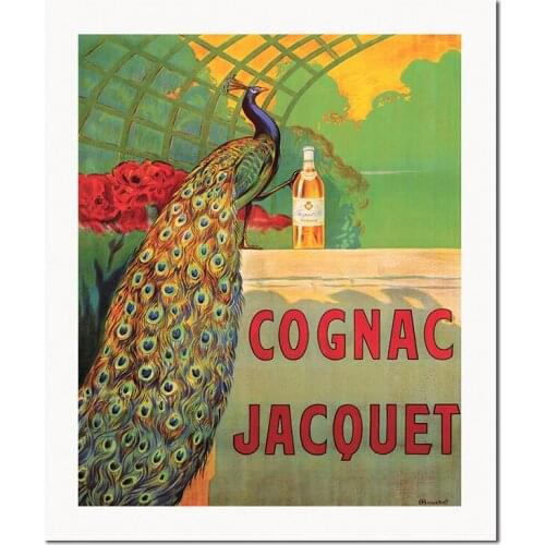 Abstract Peacock Landscape Canvas Painting Wall Art Nordic Cognac Advertisement Poster Print for Living Room Bedroom Decoration