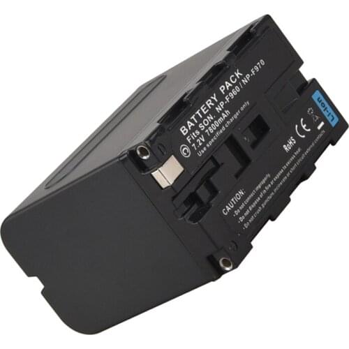 7800mAh for sony NP-F960 NPF960 NP-F970 NPF970 Digital camera battery Camcorder Fully-decoded photography light CCD-TR1