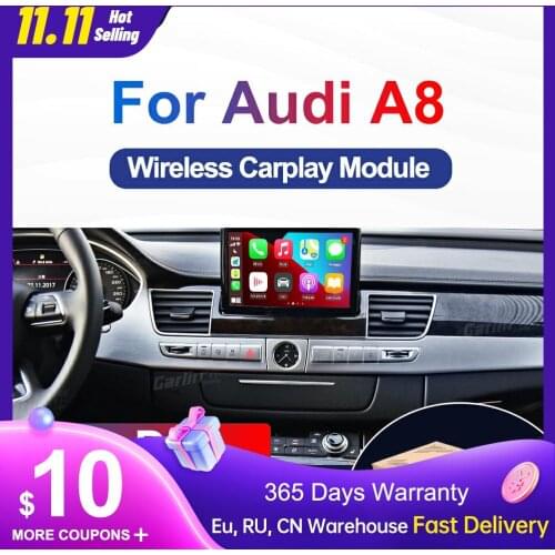 Carlinkit2.0 Car Accessories Decoder For Audi A8 3G MMI Multimedia Wireless Apple Carplay Android Auto Voice Control Airplay Map