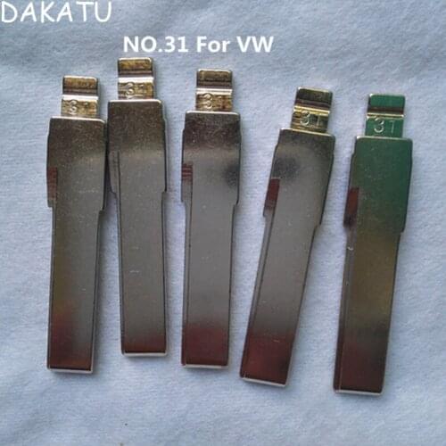 DAKATU NO.31 Car Flip Remote Key Blade For VW Passat Bora For AUDI A6 For Skoda Transponder Key Blade Replacement