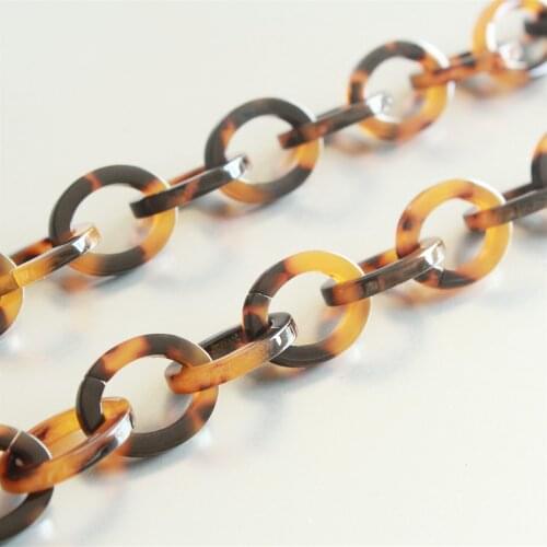 3feet Leopard Oval Acrylic Chain,Acetate Acrylic Jewelry Chain, Top Quality Eyegalss Chain,Size 19mmx15mm