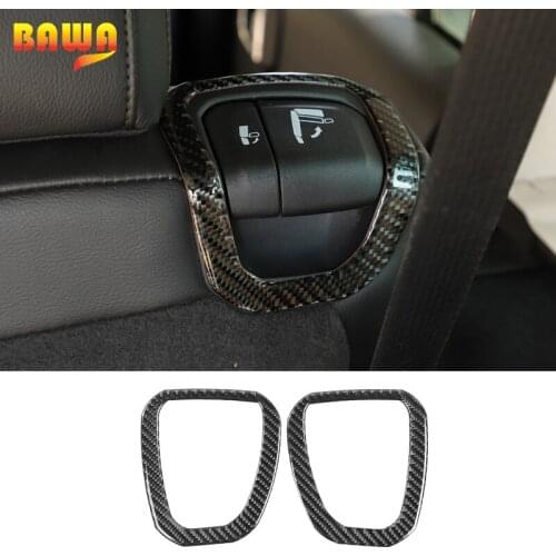 BAWA Soft carbon fiber Rear Seat Switch Decoration Sticker for Jeep Wrangler JL 2018-2021 Interior Mouldings