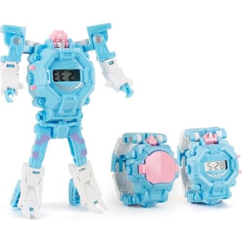 Kids Watch Toy 2 In 1 Innovative Cartoon Watch Deformation Robot Electronic Toy Watch Gift (Random Style)