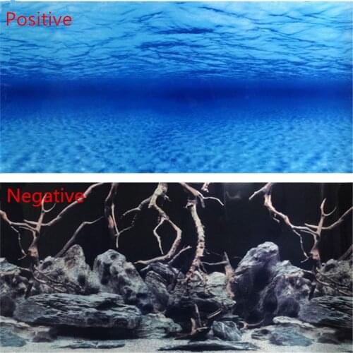 30CM 40CM 50CM 60CM Aquarium Background Poster Wood Double Sided Fish Tank Decorative Ocean Landscape Picture Wall Decor Glossy