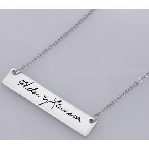 Friend gift personality stainless steel jewelry Customed words or name necklace N441