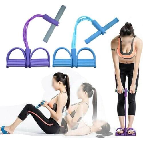 Latex Tube Resistance Bands Exerciser Pedal 4 Sit-board Rope Pull Expander Elastic Banding Equipment Yoga Pilates Workout
