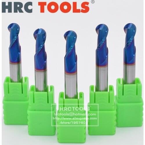 M16-R4x30Hx8Dx75L 2 slot solid carbide spiral ball nose endmills alloy coating milling cutter cnc naco