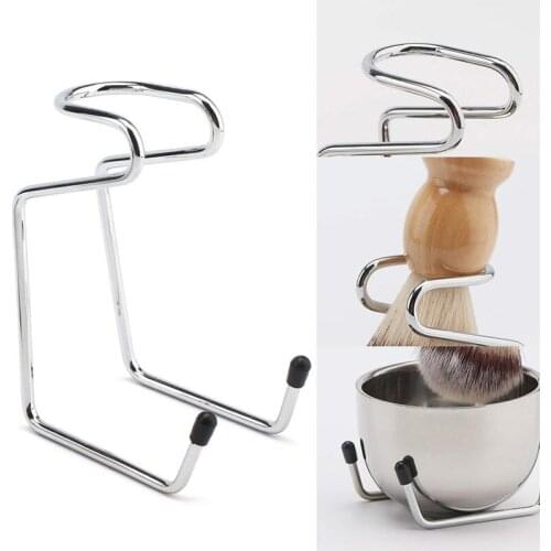 2PCS/SET Stainless Steel Mens Shaving Dry Or Wet Cup Shaving Holder Set Male Beard Soap Bowl Shaving Stand Facial Cleaner Tool