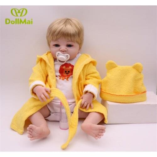 NPKCOLLECTION brand Bebes reborn girl doll reborn 22" Full silicone vinyl body children play house toys bebe gift boneca reborn