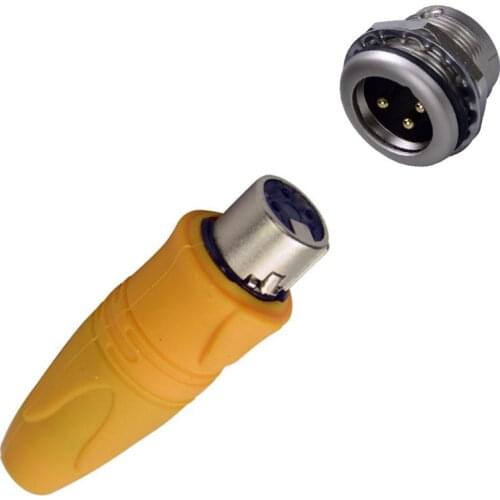 Wholesale 10pcs/lot XLR 3Pin Senior waterproof Cannon Connector with 5pcs xlr female & 5pcs xlr socked